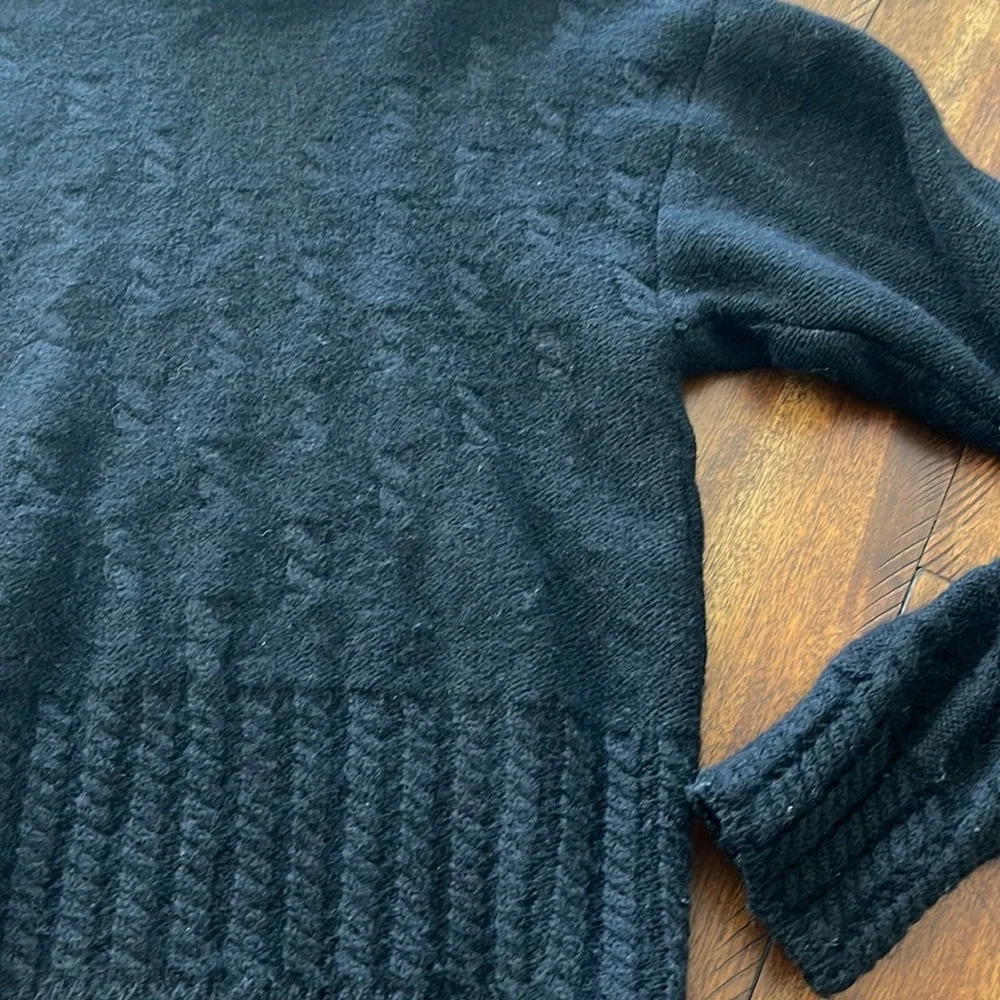 SERAC 100% Wool Black Chunky Sweater size M - Picture 4 of 16